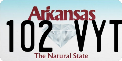 AR license plate 102VYT