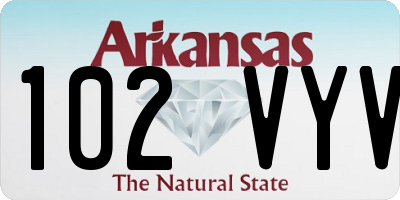 AR license plate 102VYV