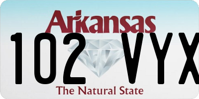 AR license plate 102VYX