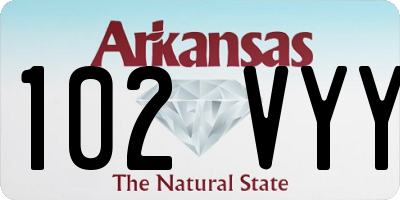 AR license plate 102VYY
