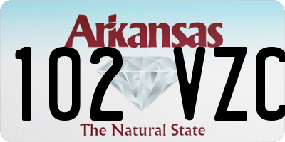 AR license plate 102VZC