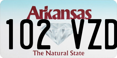 AR license plate 102VZD