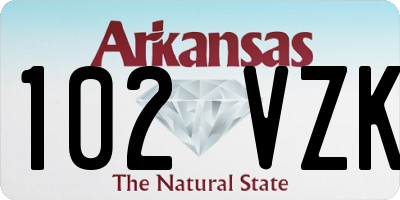 AR license plate 102VZK