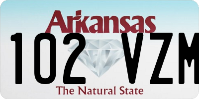 AR license plate 102VZM