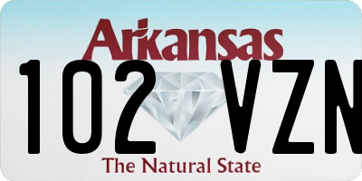 AR license plate 102VZN