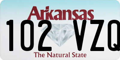 AR license plate 102VZQ