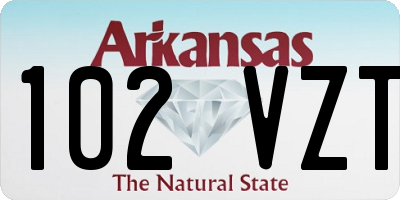 AR license plate 102VZT
