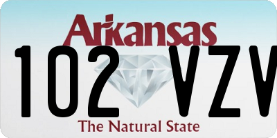 AR license plate 102VZV