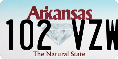 AR license plate 102VZW