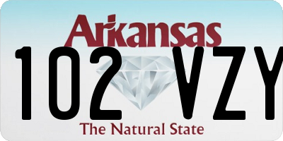 AR license plate 102VZY