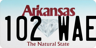 AR license plate 102WAE