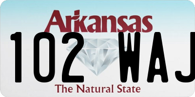 AR license plate 102WAJ