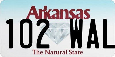 AR license plate 102WAL
