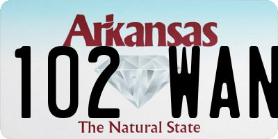 AR license plate 102WAN