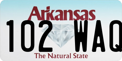 AR license plate 102WAQ