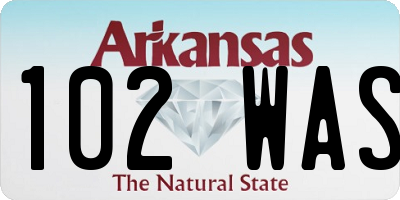 AR license plate 102WAS