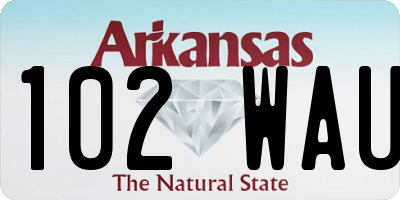 AR license plate 102WAU