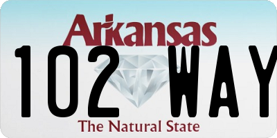 AR license plate 102WAY
