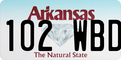 AR license plate 102WBD