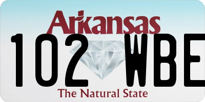 AR license plate 102WBE