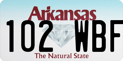 AR license plate 102WBF