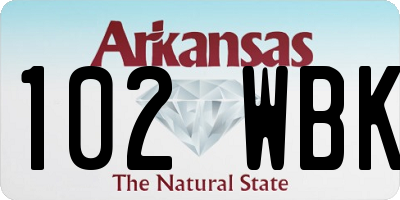 AR license plate 102WBK