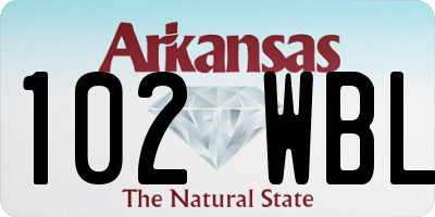 AR license plate 102WBL