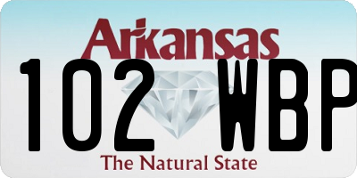 AR license plate 102WBP