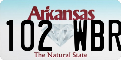 AR license plate 102WBR