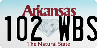 AR license plate 102WBS