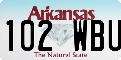 AR license plate 102WBU
