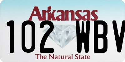 AR license plate 102WBV