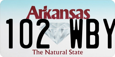 AR license plate 102WBY