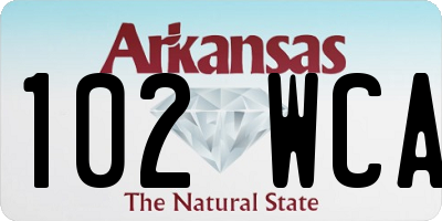 AR license plate 102WCA