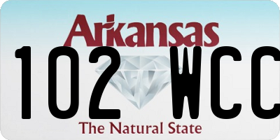 AR license plate 102WCC