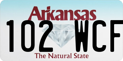 AR license plate 102WCF