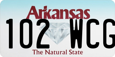 AR license plate 102WCG