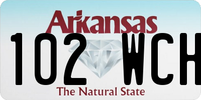 AR license plate 102WCH