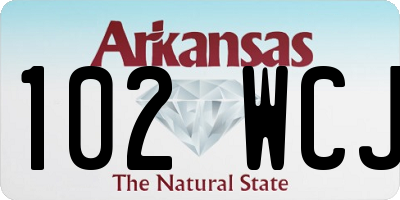 AR license plate 102WCJ