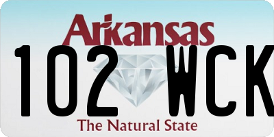 AR license plate 102WCK