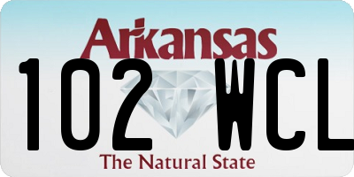 AR license plate 102WCL