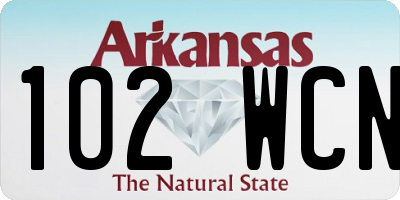 AR license plate 102WCN