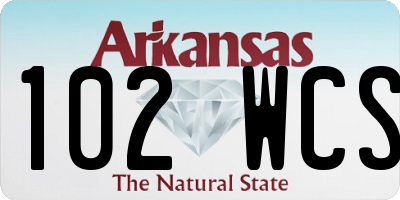 AR license plate 102WCS