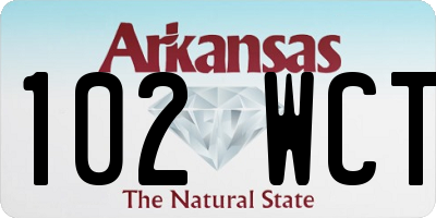 AR license plate 102WCT