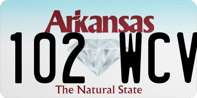 AR license plate 102WCV