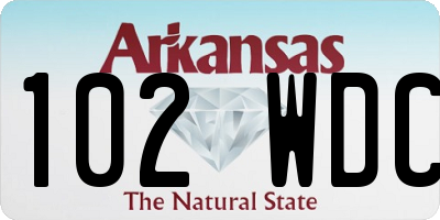AR license plate 102WDC
