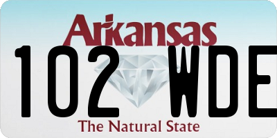 AR license plate 102WDE