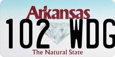 AR license plate 102WDG