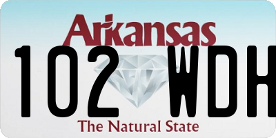 AR license plate 102WDH