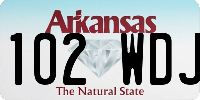 AR license plate 102WDJ